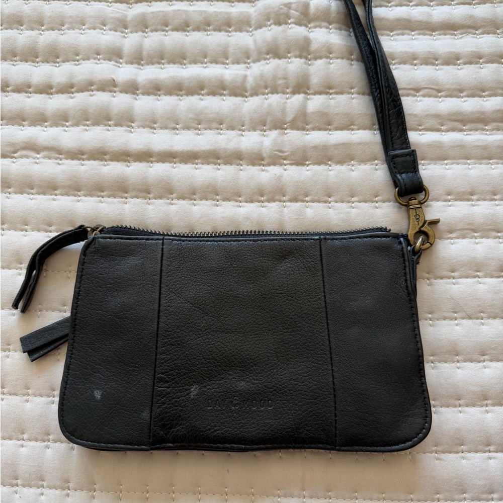 Day & Mood Black Leather Wristlet